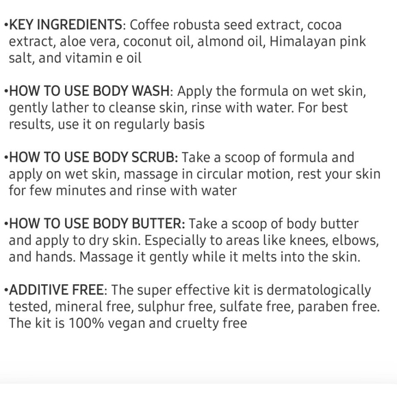 NEW The Beauty Co. Choc. & Coffee Body Wash, Body Scrub & Body Butter Gift Set - Picture 12 of 12